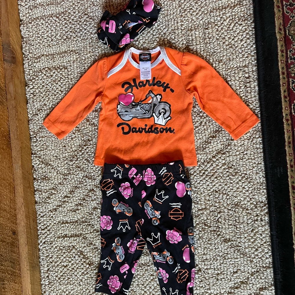 Baby Girl Harley Davidson Outfit